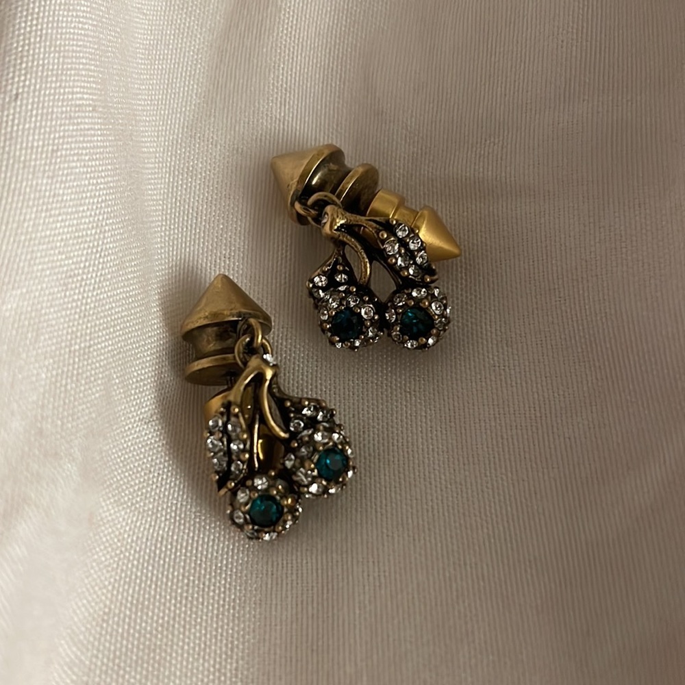 Metallic Cherry Drop Gucci Earrings